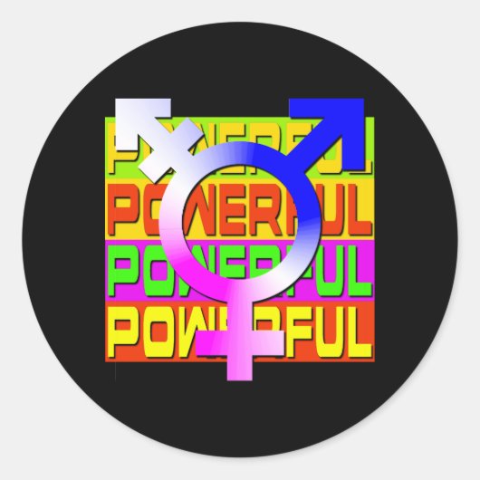 トランスプライドPOWERFULカラーバナー ラウンドシール (正面)