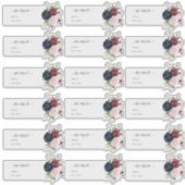 トランスペアレントゲストアドレス赤面ブルガンディーネイビー シール (正面)