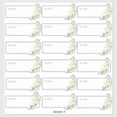 トランスペアレントゲストアドレスH2アラバスターバラ シール (シート)