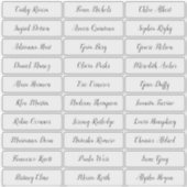 トランスペアレントスタイリッシュなスクリプトゲスト名のステッカー シール (正面)