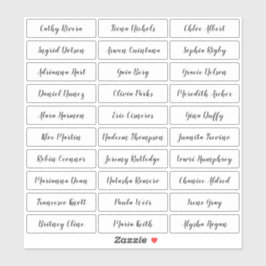 トランスペアレントスタイリッシュなスクリプトゲスト名のステッカー シール