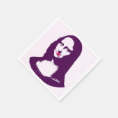 トランスペアレントポップ・アートのアートモナリザナプキンズ スタンダードカクテルナプキン (角)