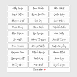 トランスペアレントモダンなスクリプトゲスト名のステッカー シール