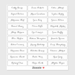 トランスペアレントモダンなスクリプトゲスト名のステッカー シール