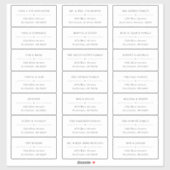 トランスペアレント結婚のゲスト住所 シール (シート)