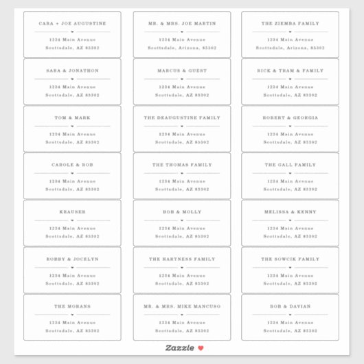 トランスペアレント結婚のゲスト住所 シール (シート)