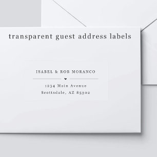 トランスペアレント結婚のゲスト住所 シール