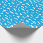 トランスポートアイコンの折り返し紙 ラッピングペーパー