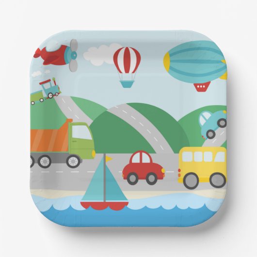 トランスポートシーン ペーパープレート (正面)