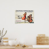トランスポートAeriens Belges SABENA Old Travel Poster ポスター (キッチン)