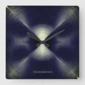 トランスミッション1b スクエア壁時計 (正面)