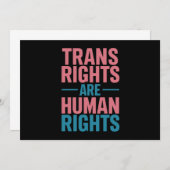 トランスライツは人権トランスジェンダープライド 招待状 (正面/裏面)