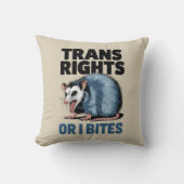 トランスライツまたはアイビテスゲイおもしろいLgbtqプライド クッション (正面)