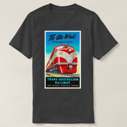 トランスレオストラリア鉄道 Tシャツ (デザイン正面)