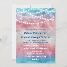 トランスレッグラデーショングライト結婚の設定 招待状