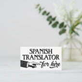 トランスレースペインのタの名刺 – カッコいいヴィンテージ 名刺 (スタンド正面)