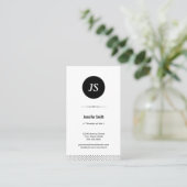 トランスレータ – クリーン白黒 名刺 (スタンド正面)