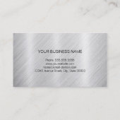 トランスレータ – ブラシモダンド仕上げメタルの外観 名刺 (裏面)