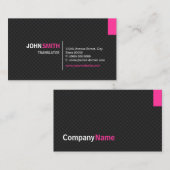 トランスレータ – モダン Twill Grid 名刺 (正面/裏面)