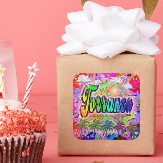 トランスロードビスタエクスプレスステッカー スクエアシール (パーティー)