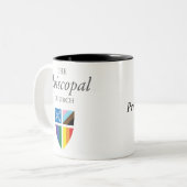 トランス保護キッズエピスコパルプライド国旗のマグカップ ツートーンマグカップ (正面左)