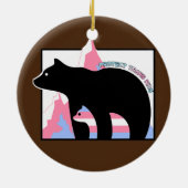 トランス保護キッズママがトランスジェンダーを負担 セラミックオーナメント (裏面)