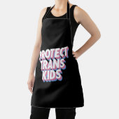 トランス保護キッズLGBTI+権利プライド月誇りを持った エプロン (インサイチュ)