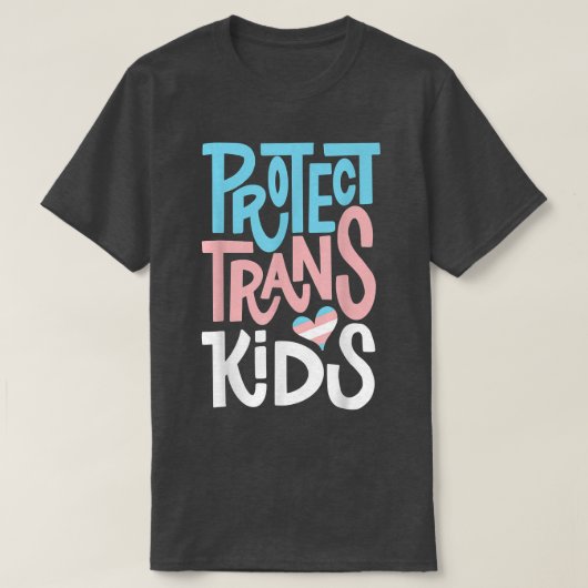 トランス保護クキッズLGBTプライド Tシャツ (デザイン正面)
