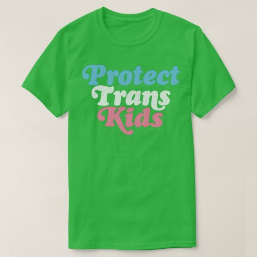 トランス保護トキッズ国旗 Tシャツ (デザイン正面)