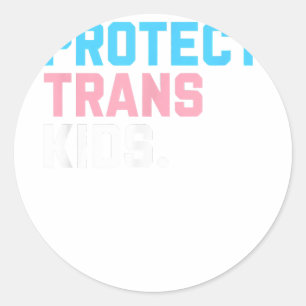 トランス保護トキッズ – LGBTサポートLGBTプライド ラウンドシール