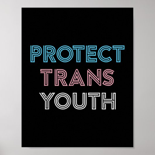 トランス保護ト・ユース・トランスジェンダーLGBTプライド ポスター (正面)