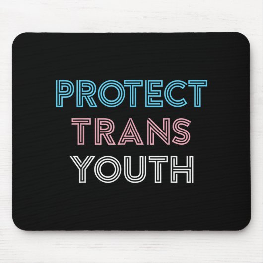 トランス保護ト・ユース・トランスジェンダーLGBTプライド マウスパッド (正面)