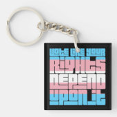 トランス権の投票 キーホルダー (正面)