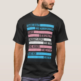 トランス権は人権であるジェンダーは範囲がある Tシャツ