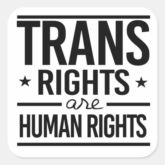 トランス権は人権である スクエアシール (正面)