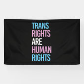 トランス権は人権である – トランス・カラー 横断幕 (横)