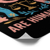 トランス権は人権であるLgbtqプライド抗議 ポスター (角)