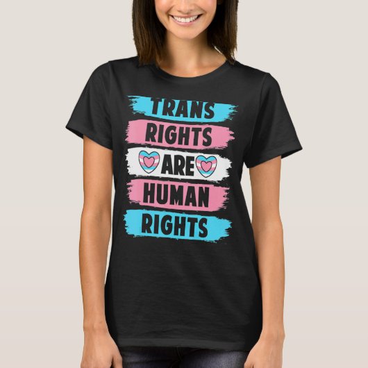 トランス権は人権トランスジェンダーLgbtq Pr Tシャツ (正面)