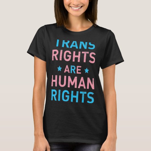 トランス権は人権トランスジェンダーLgbtq Pr Tシャツ (正面)