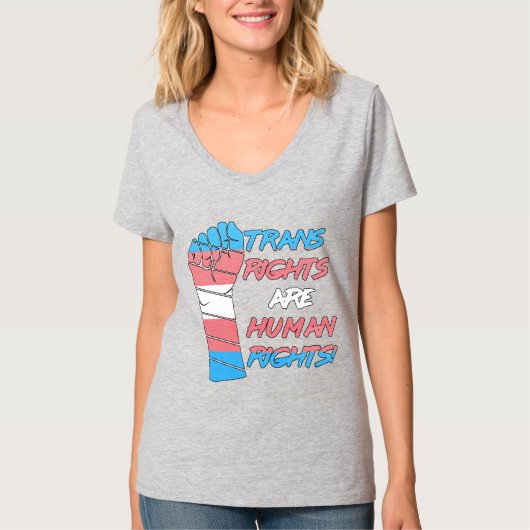 トランス権は人権 Tシャツ (正面)