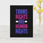 トランス権利は人権 – トランスジェンダー カード (黄色い花)