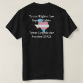トランス権 |テキサス州立法セッション Tシャツ (デザイン裏面)