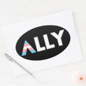 トランス・アリーLGBT 楕円形シール (封筒)