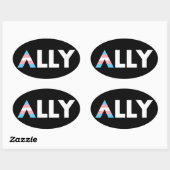 トランス・アリーLGBT 楕円形シール (シート)