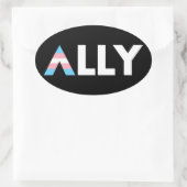 トランス・アリーLGBT 楕円形シール (バッグ)