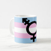トランス・ジェンダーのプライドのマグ コーヒーマグカップ (正面左)