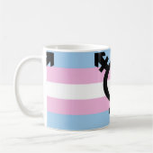 トランス・ジェンダーのプライドのマグ コーヒーマグカップ (左)