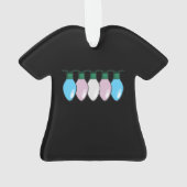 トランス・ジェンダーのプライドの旗のクリスマスの照明 オーナメント (裏面)