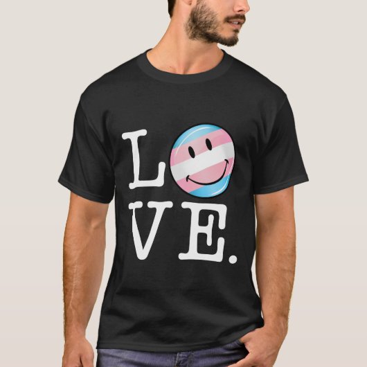 トランス・ジェンダーのプライドの旗愛 Tシャツ (正面)