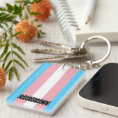 トランス・ジェンダーのプライドの旗 キーホルダー (正面右)